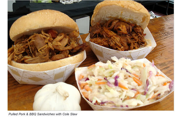 Pulled Pork & BBQ Sandwich with cole slaw